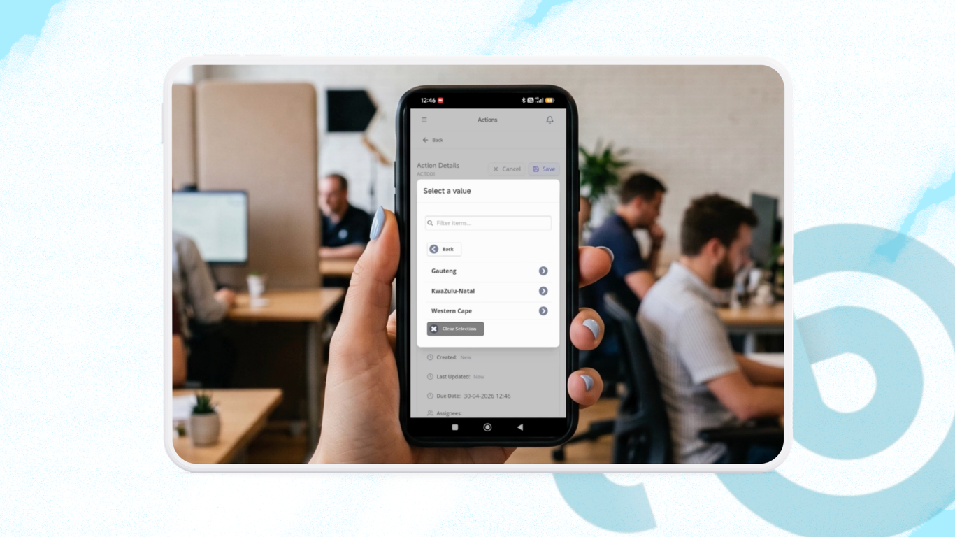 Create actions on mobile