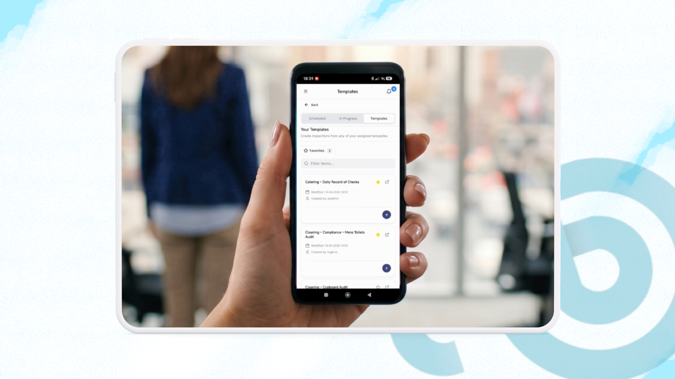 Favoriting templates on mobile