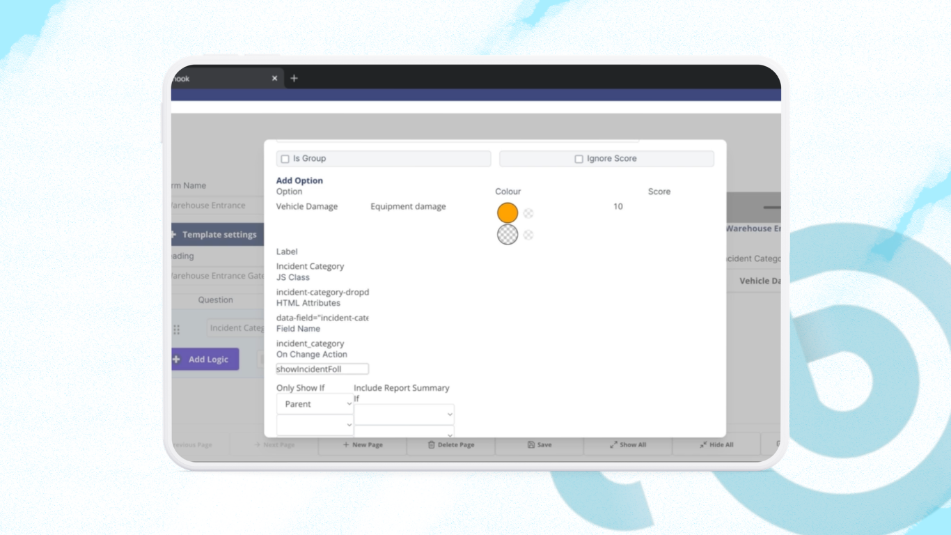 Configure advanced question options