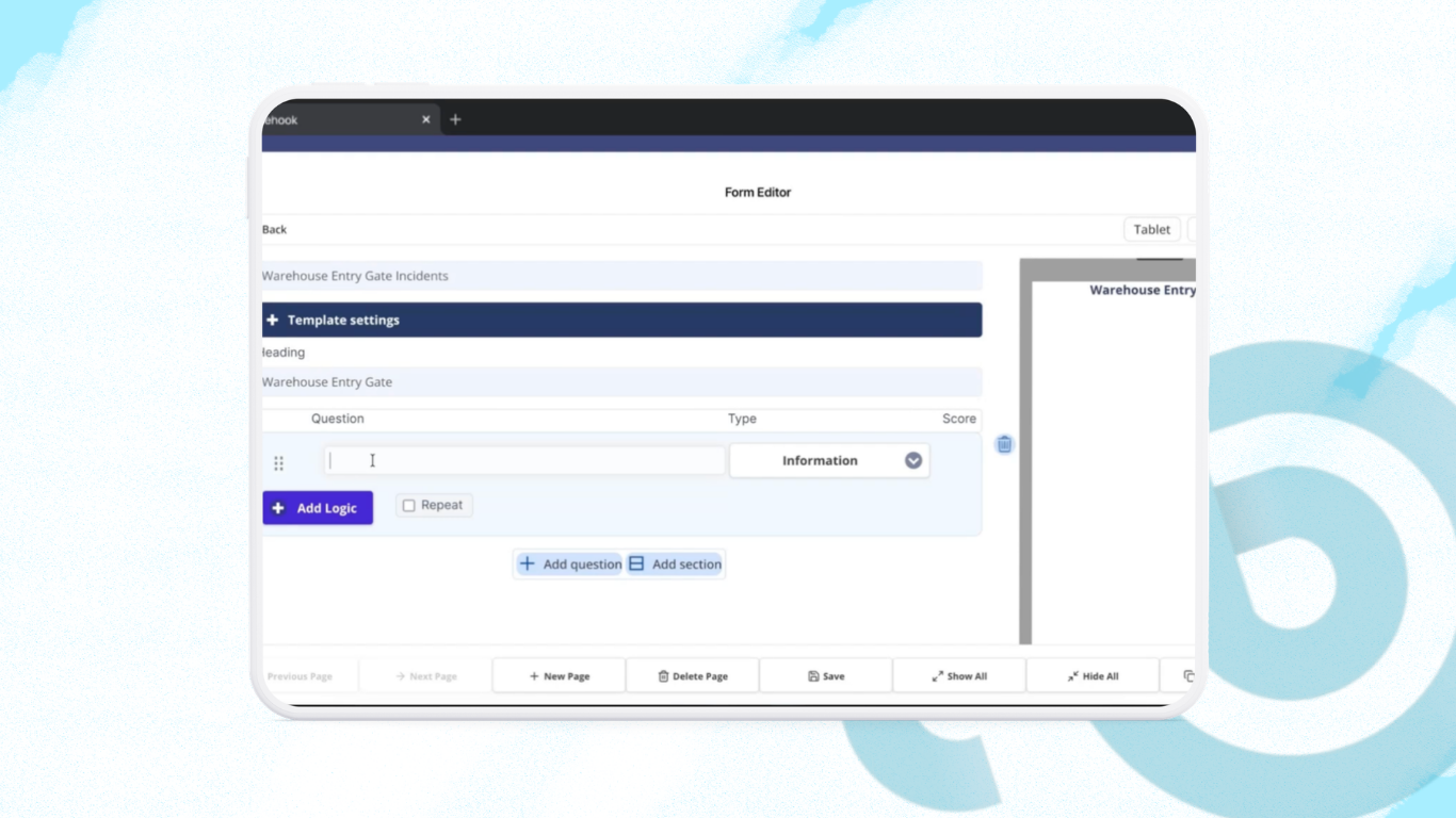 Create questions in the Form Builder