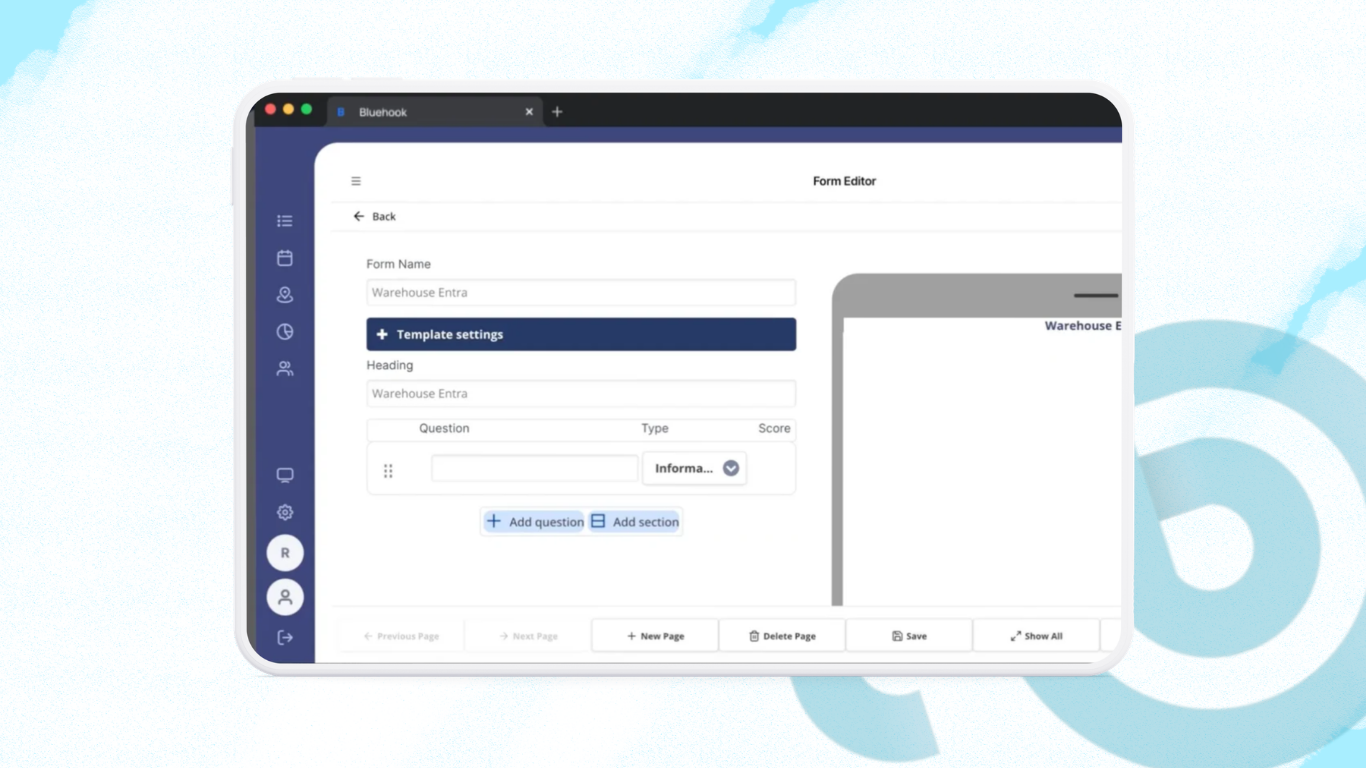 Navigate the Form Builder window
